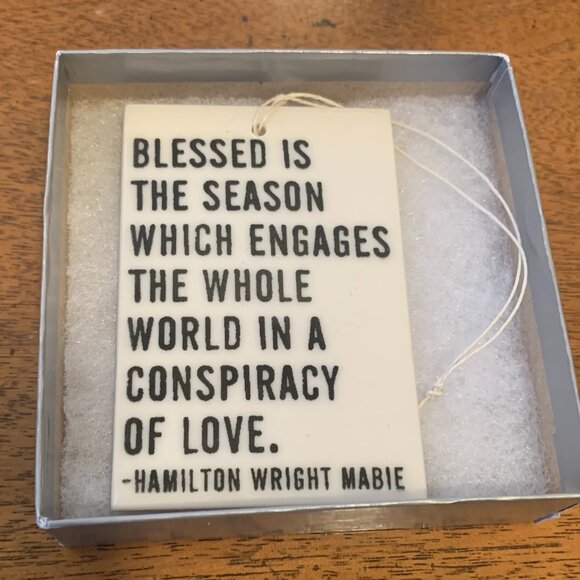 MB Art Studios Other - NIB Ceramic Quote Ornament